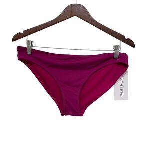 NWT Athleta Clean Medium Bottom Magenta Bikini Bottom